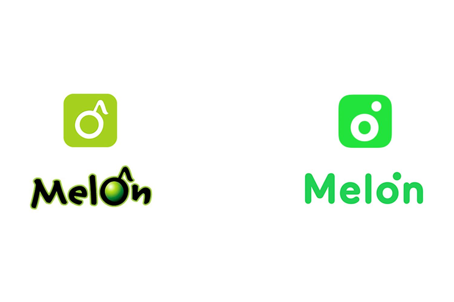 Melon 음악 플랫폼의 로고와 마스코트 이미지