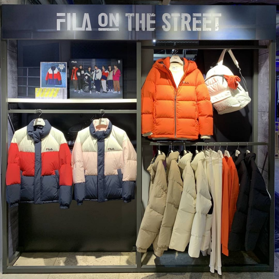 ペディン、コート、韓国ファッション、冬服、FILA、BTS、KPOP、防弾少年団
