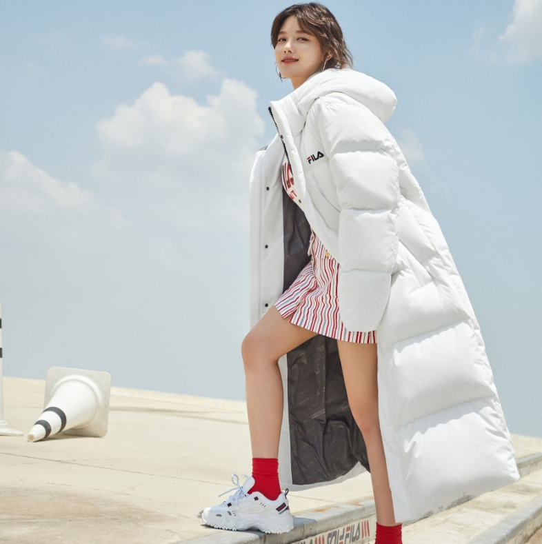 ペディン、コート、韓国ファッション、冬服、FILA