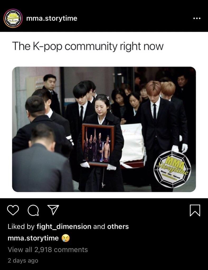 ดราม่าเดือดเมื่อ IG ของ MMA ตัดต่อรูปมีมโดยการใช้รูปงานศพของจงฮยอน Shinee พร้อมทั้งตัดต่อรูปข้อความของเจย์ ปาร์ค ที่บิดเบือนความจริง!2