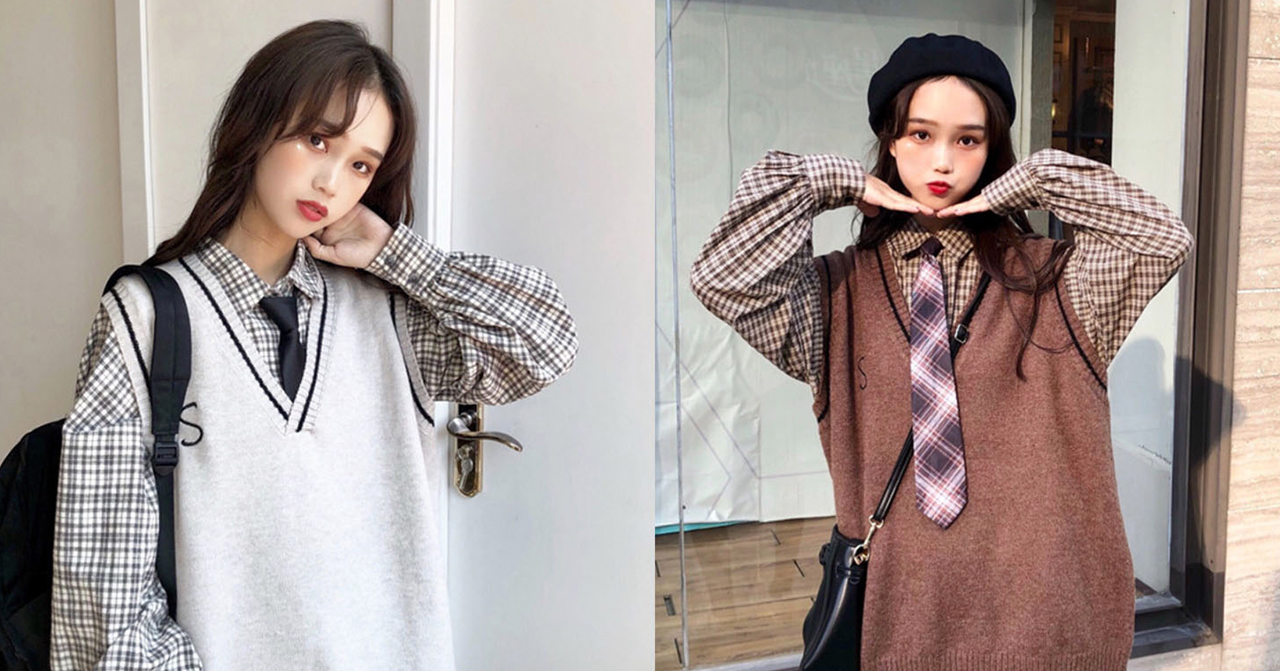 韓國冬季羊毛背心穿搭指南