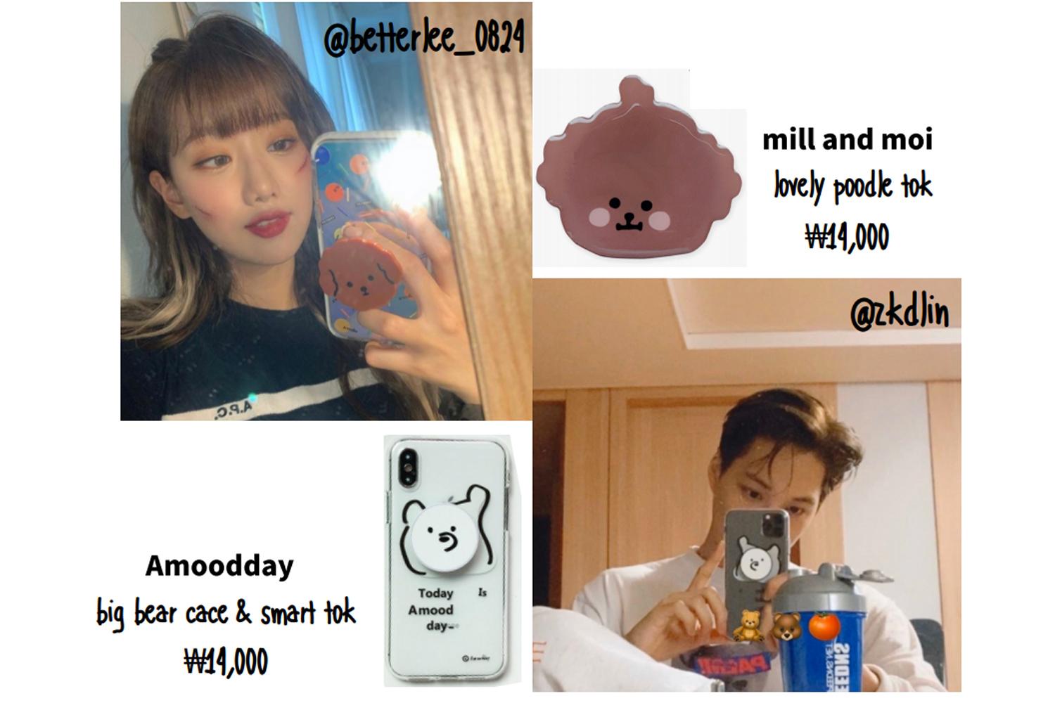 popsockets april naeun, exo kai