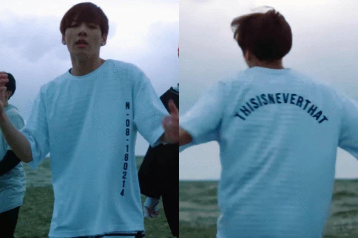 áo phông THISISNEVERTHAT của BTS jung kook trong MV SAVE ME