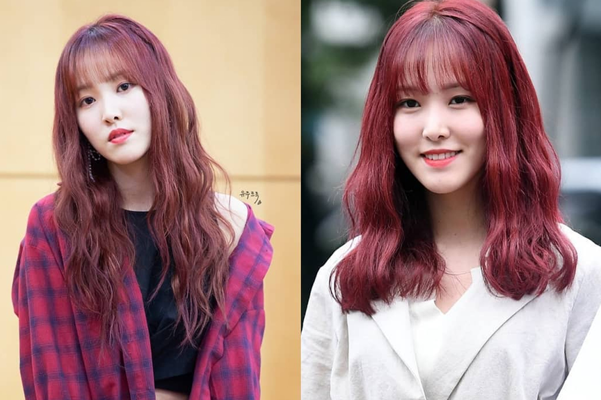 長臉型女生不適合短髮的例子，示範自然長髮降低比例不對稱感。