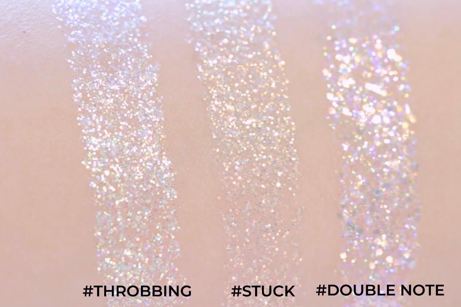 Glitter Eyeliner, K-Beauty, Cosmetic Recommendations, 3CE, Eye Switch, Throbbing, Stuck, Double Note