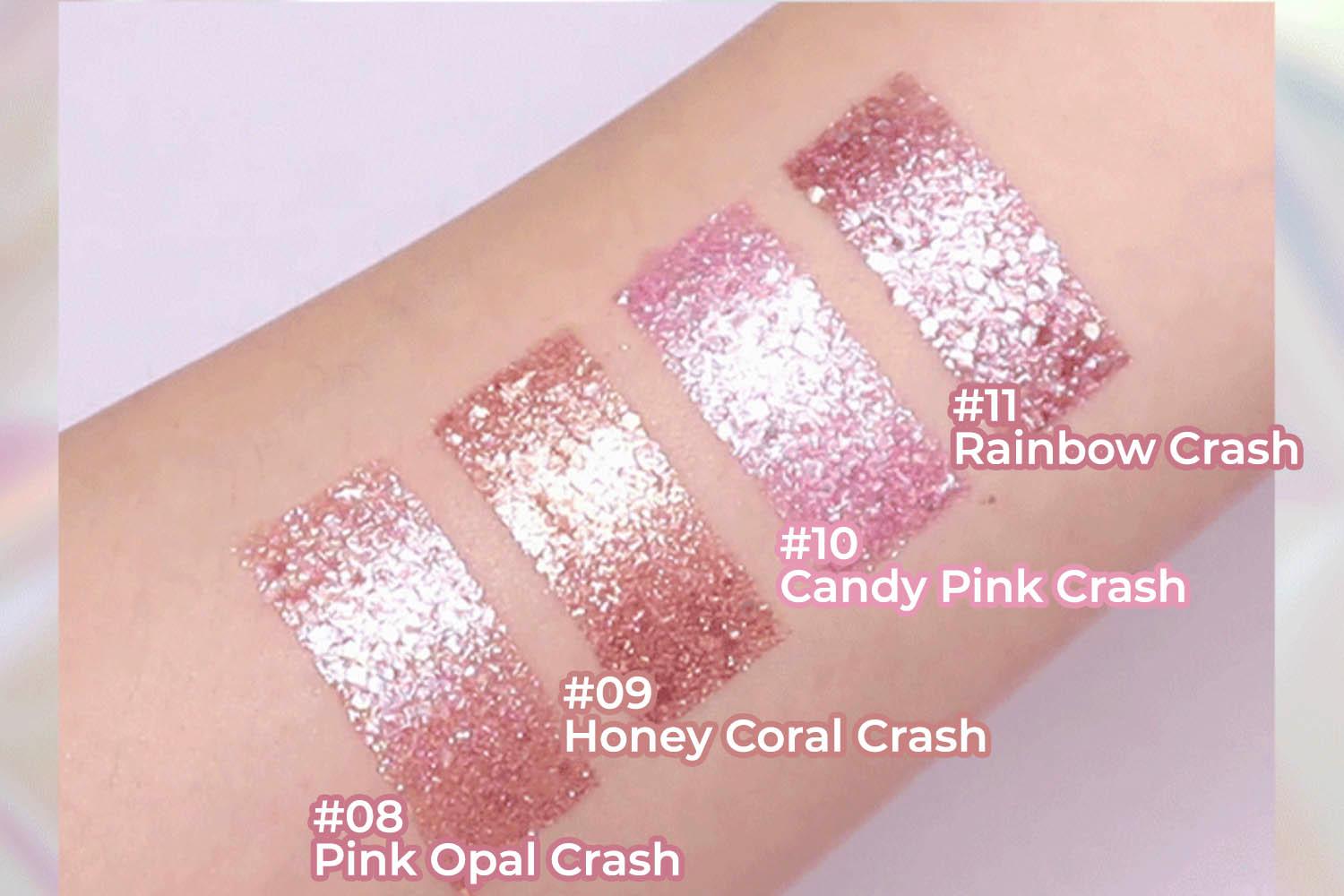 Glitter Eyeliner, K-Beauty, Cosmetic Recommendations, Lilybyred, Glitter Zone #Crash, Full Swatch