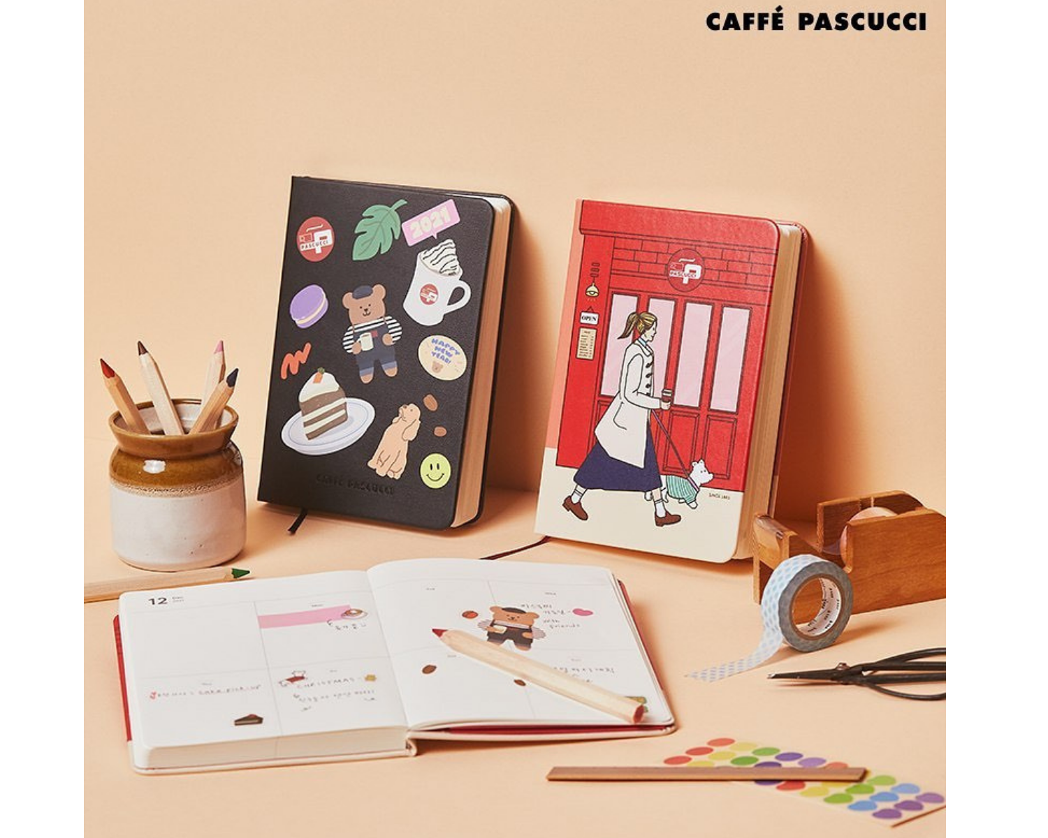 韓国カフェ、プランナー、スケジュール帳、ダイアリー、雑貨、ショッピング、PASUCUCCI