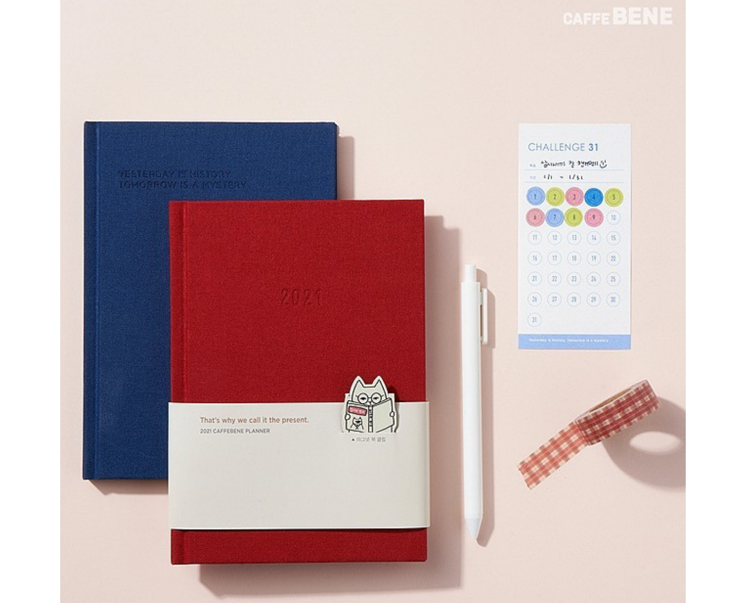 韓国カフェ、プランナー、スケジュール帳、ダイアリー、雑貨、ショッピング、CAFFEBENE、猫