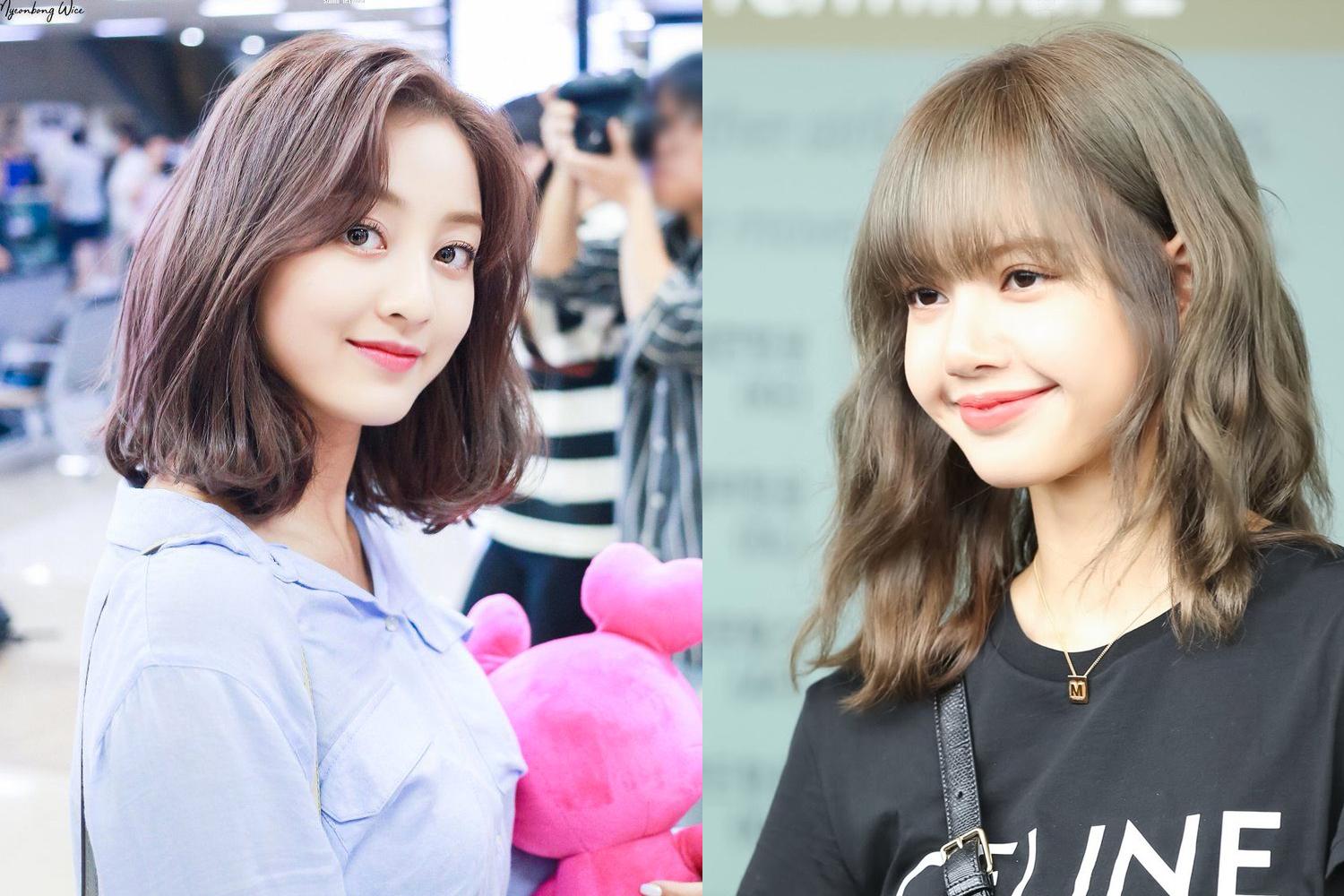 jihyo twice, blackpink lisa, tóc ngắn hàn quốc, tóc ngắn