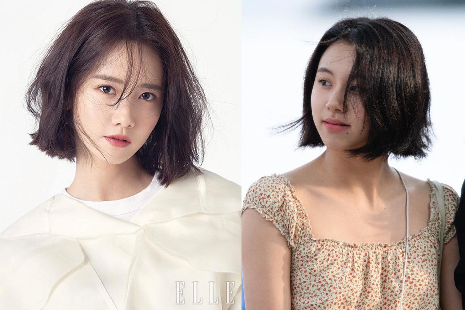 tóc ngắn hàn quốc, yoona, chaeyeong, twice 