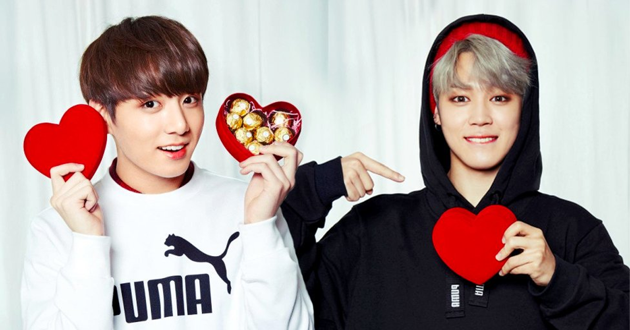 韓國頗人甜蜜展示心形巧克力盒和紅色心形物品。韓國浪漫背景.