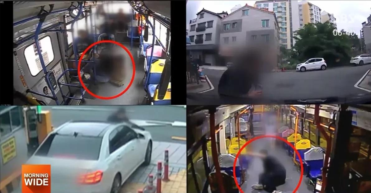 ชายทำท่าว่าล้มในรถบัสเพื่อหวังให้ได้ค่าชดเชยตามกล้องวงจรปิด