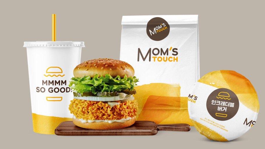 MOM'S TOUCH 炸雞漢堡的視覺進化，揭示品牌新面貌以迎合顧客挑戰精神和革新形象。