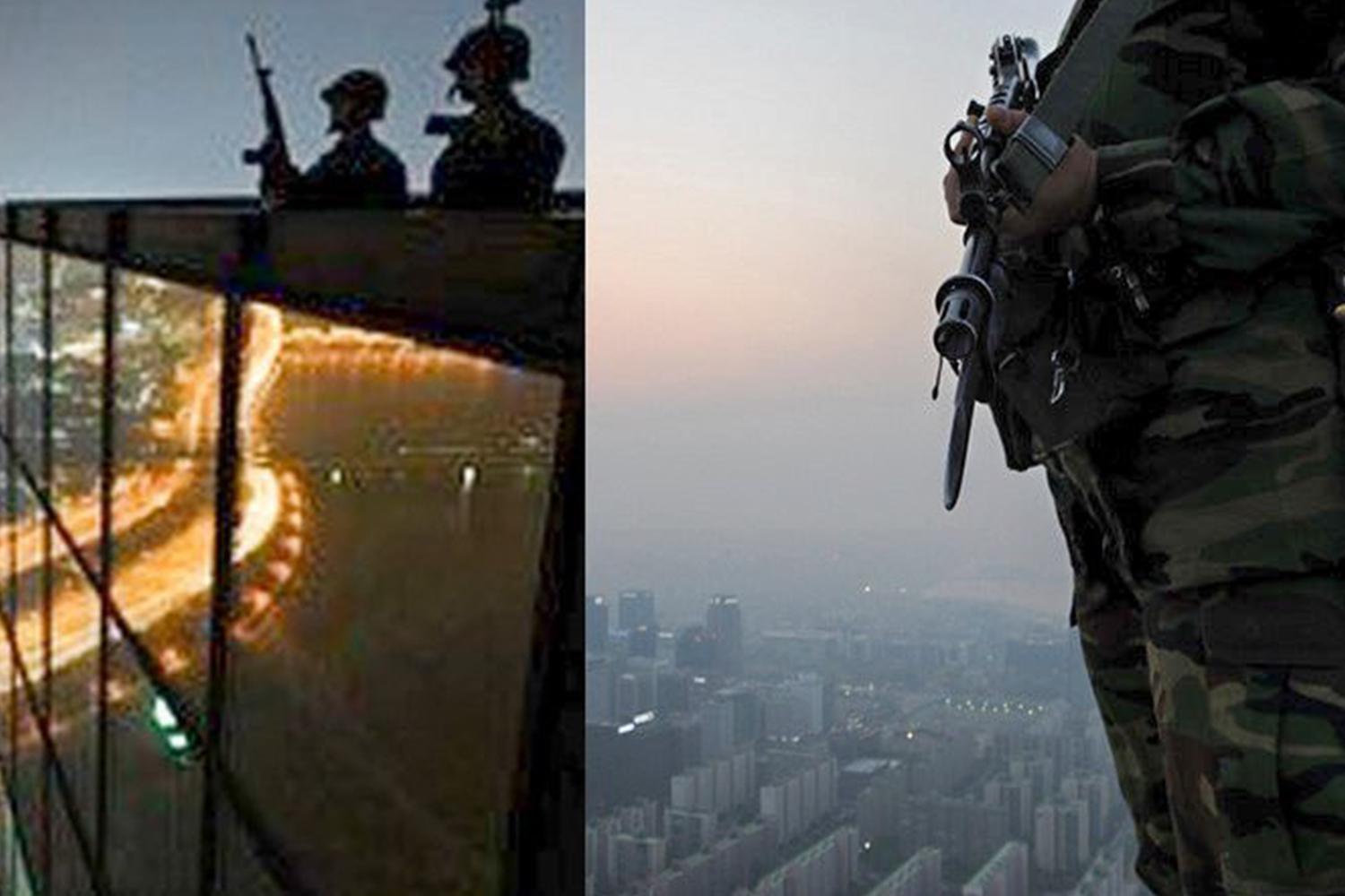 63大樓頂部的軍事設施，用於監視和保護首爾市中心的安全。