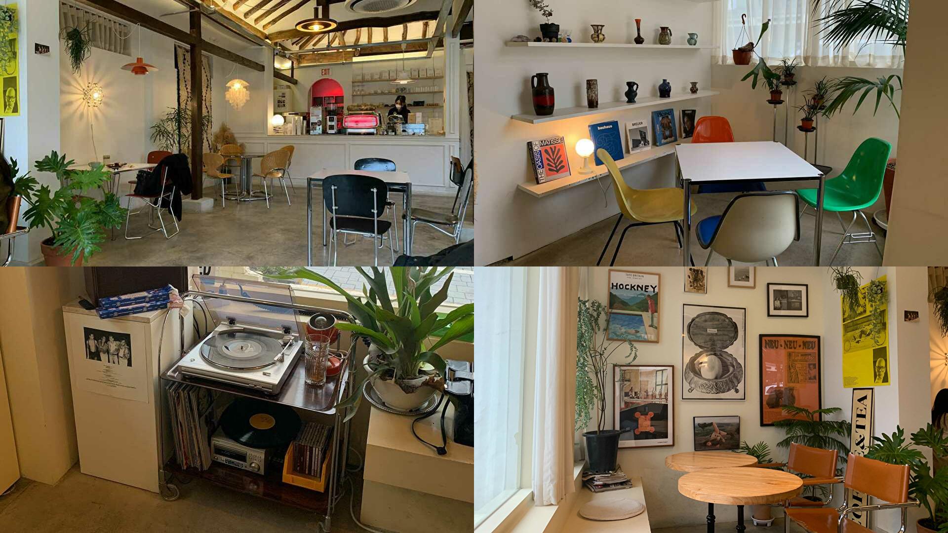 a comfortable space of a cafe in gwangju, south korea