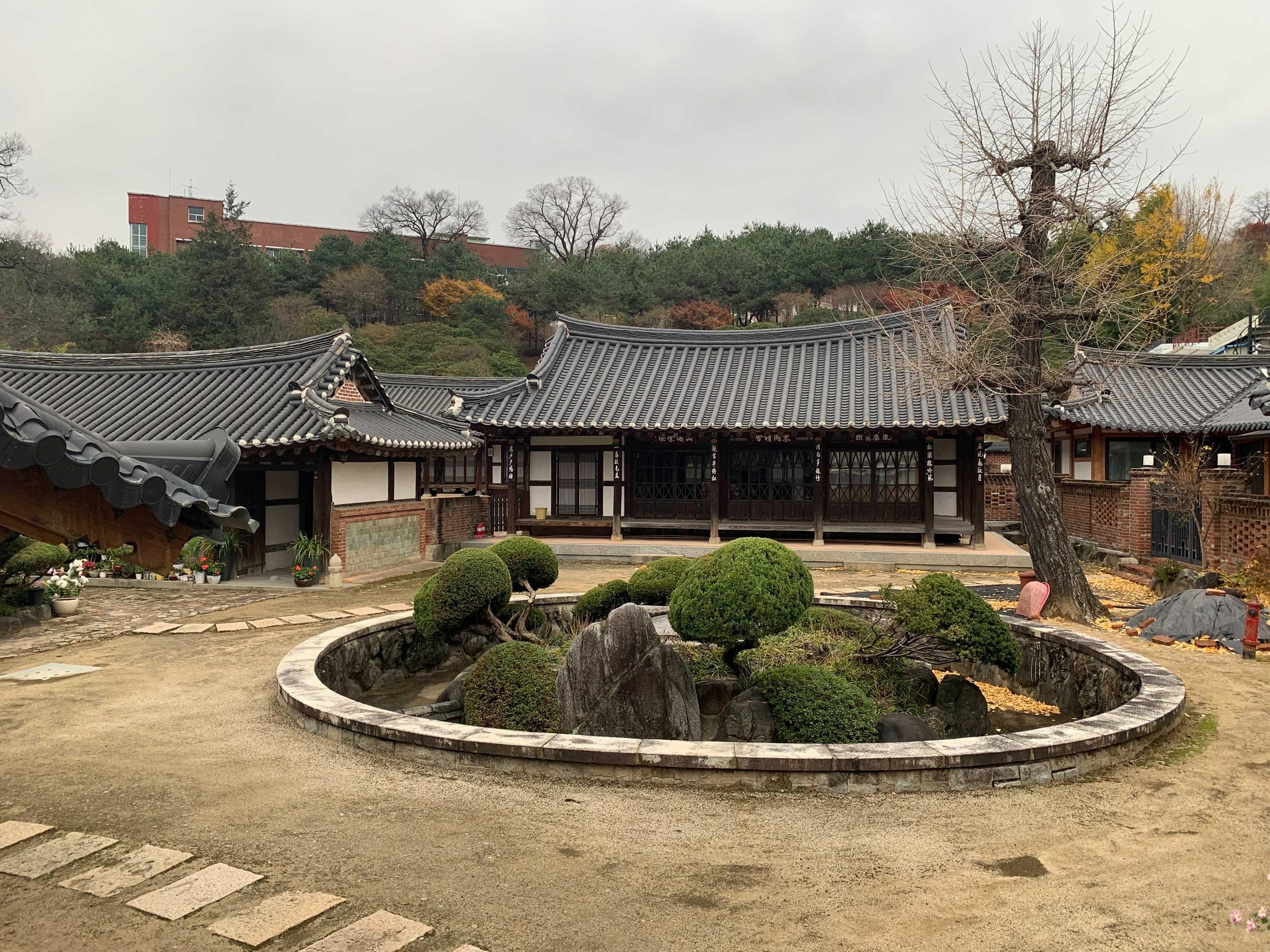 the view from the courtyard of lee jang woo house, gwangju, south korea
