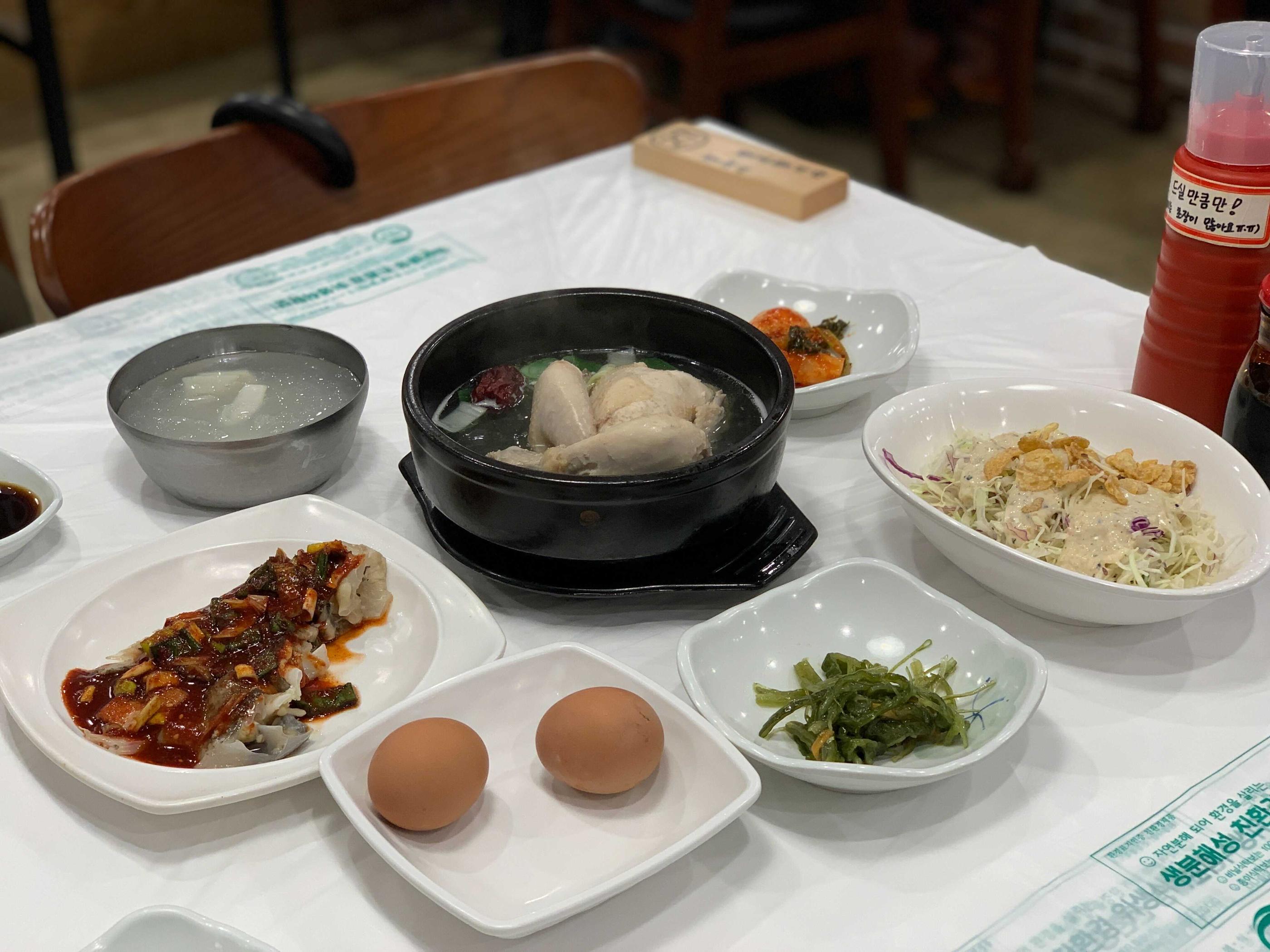 the basic table setting at tango agujjim in gwangju korea