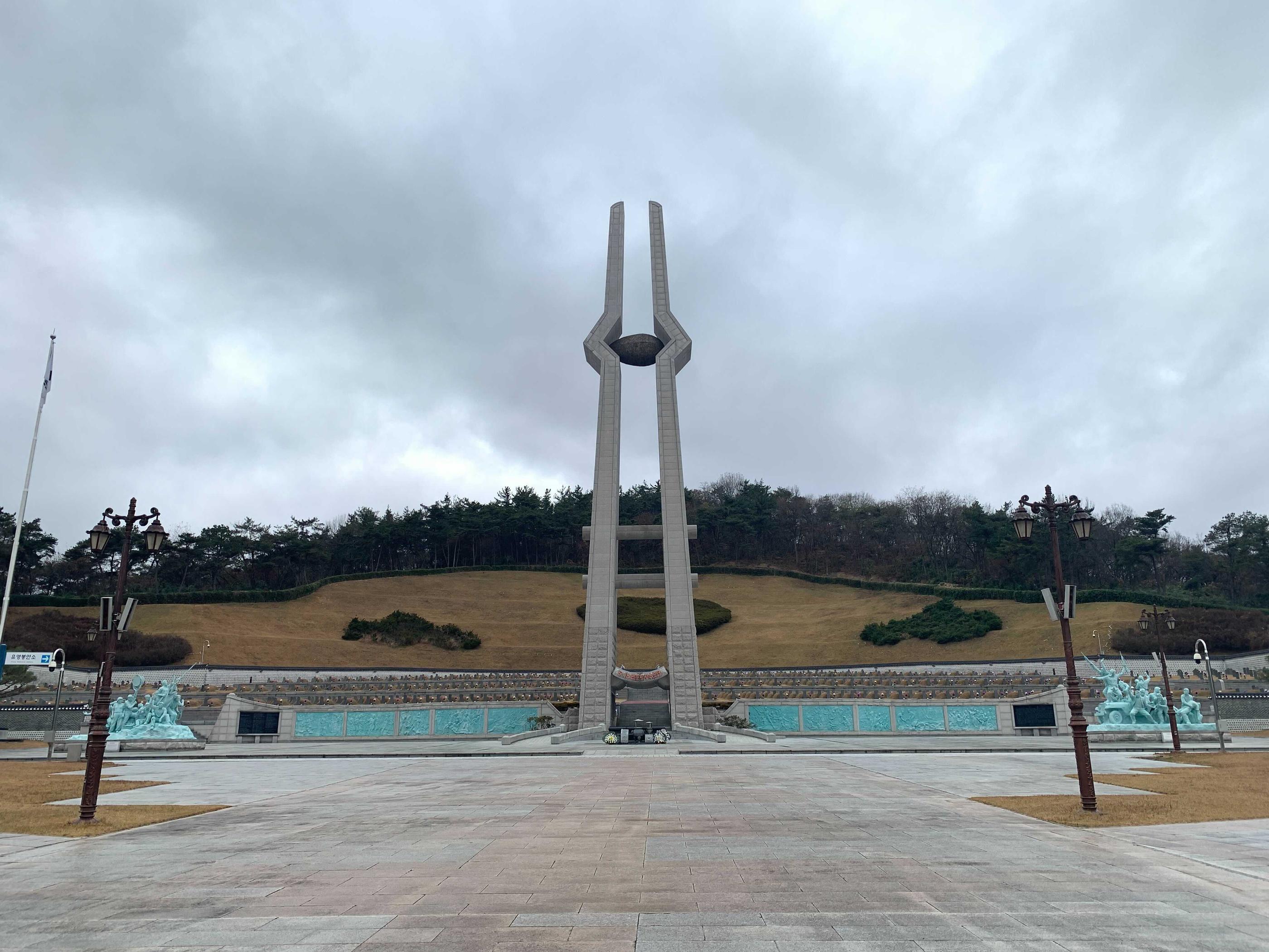 tombstones of citizens who were killed at the gwangju uprising in 1980