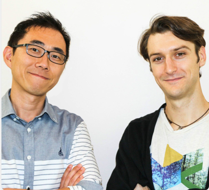 the hosts of sponge mind, a korean learning podcast