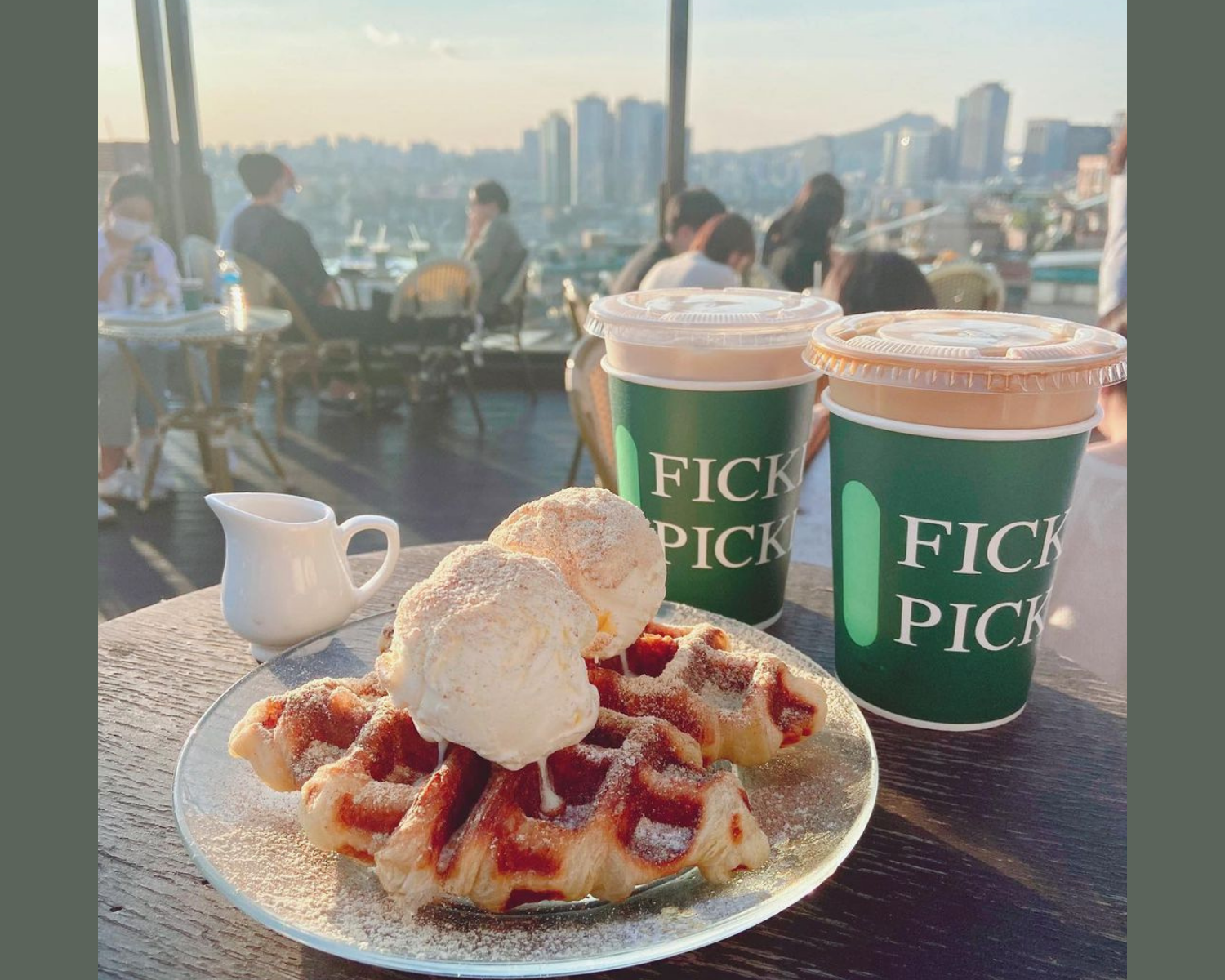 ソウル、旅行、夜景、クロッフル、韓国クロッフル、韓国カフェ