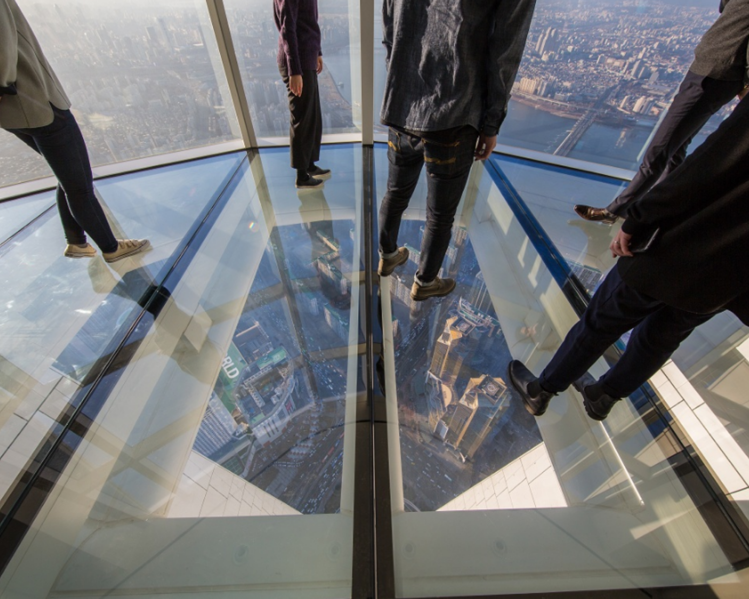 ソウル、旅行、夜景、ロッテワールドタワー