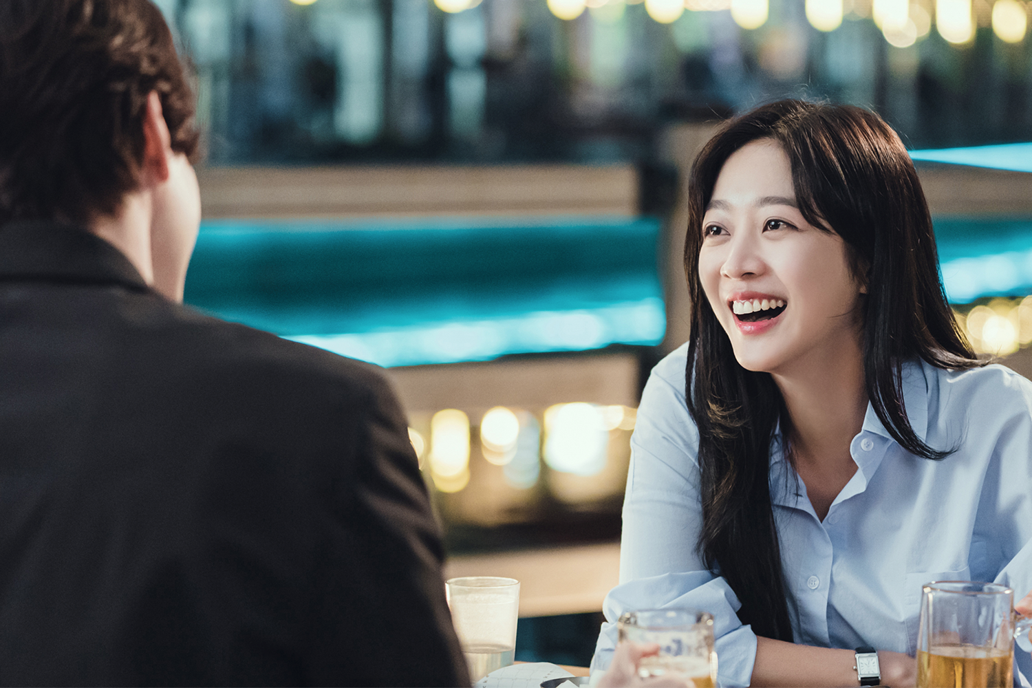 jo boah smiling at lee dong wook in the kdrama tale of the nine tailed