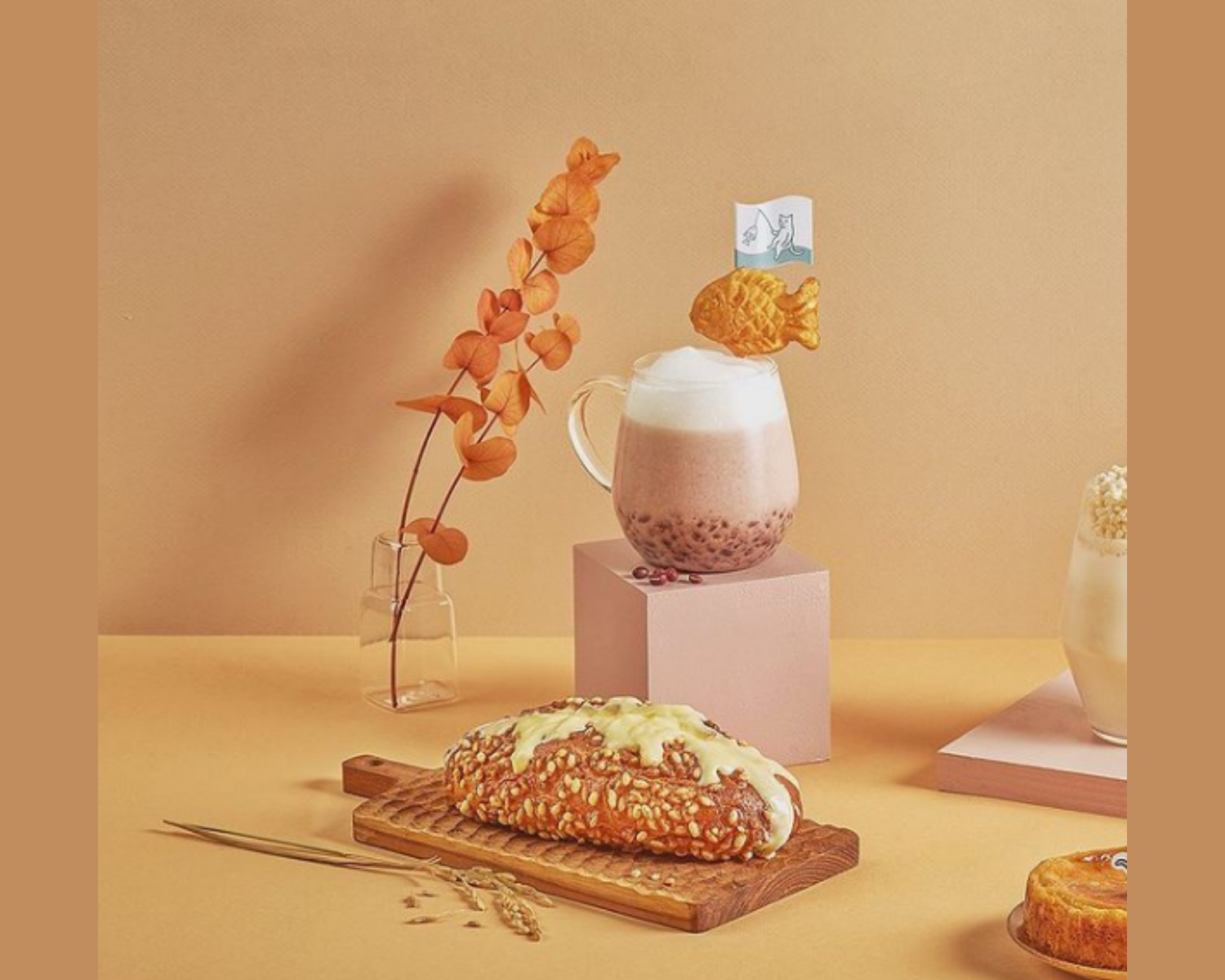 韓国カフェ、ブンオパン、プンオパン、たい焼き、たい焼きラテ、カフェベネ