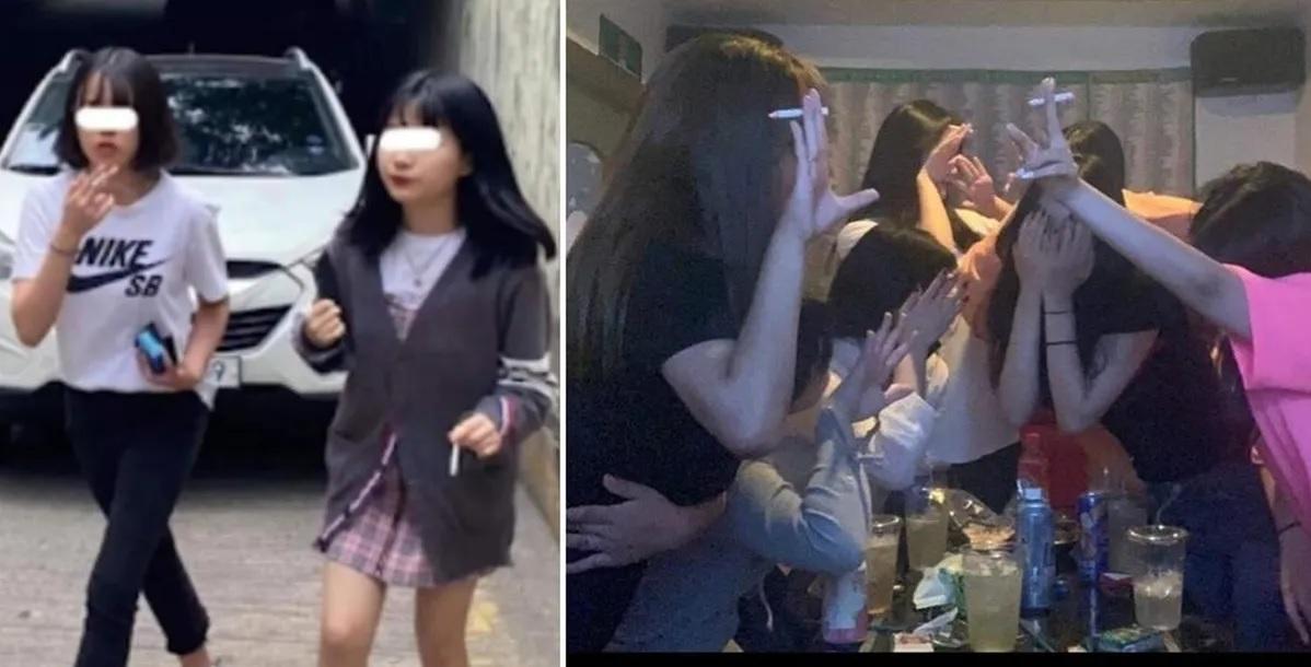 วัยรุ่นเกาหลีถือบุหรี่เดินบนถนนในกรุงโซล สะท้อนถึงปัญหาสุขภาพและการสูบบุหรี่ในหมู่เยาวชนในเกาหลีใต้