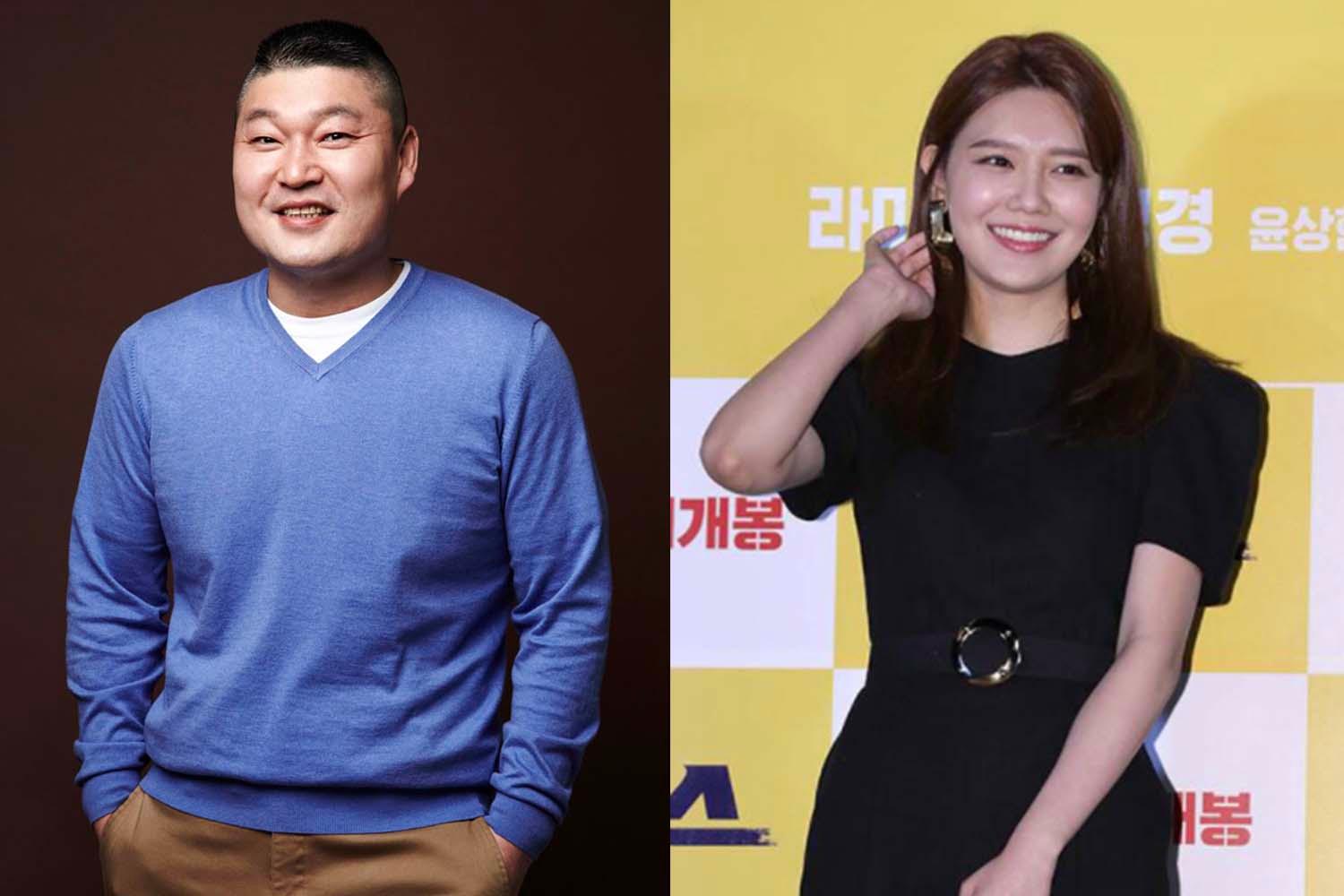 คังโฮดงและซูยอง จาก Girls’ Generation ยืนเคียงบ่าเคียงไหล่ในงานแถลงข่าวช่วงบ่าย