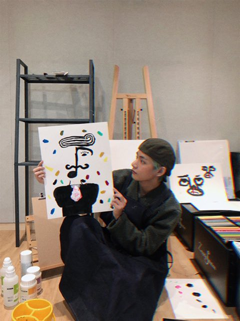 bts v and his artwork
