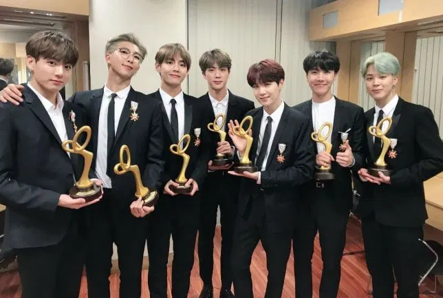 BTS receiving korea