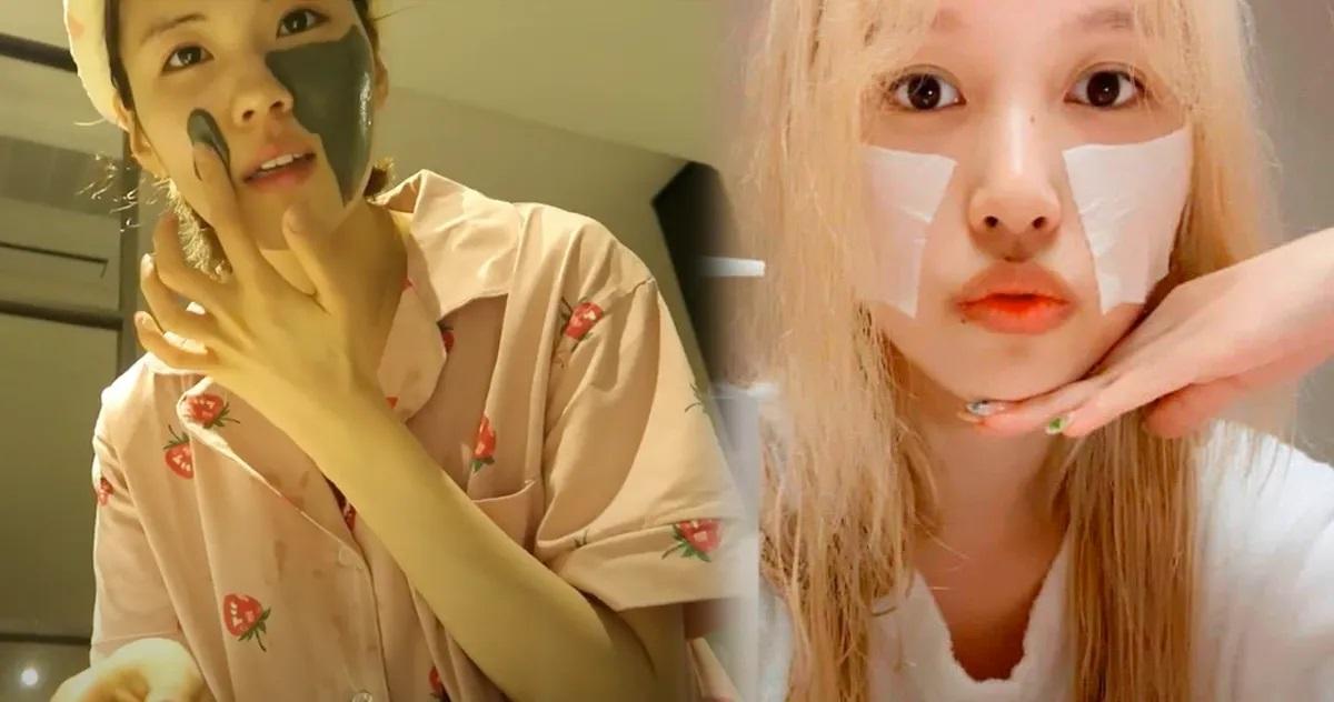 การแต่งหน้าตอนเช้าในชุดนอนลายสตรอว์เบอร์รีและคลิปช่วงประสบการณ์การทาครีมบำรุงหน้าในช่วงเวลาพักผ่อน