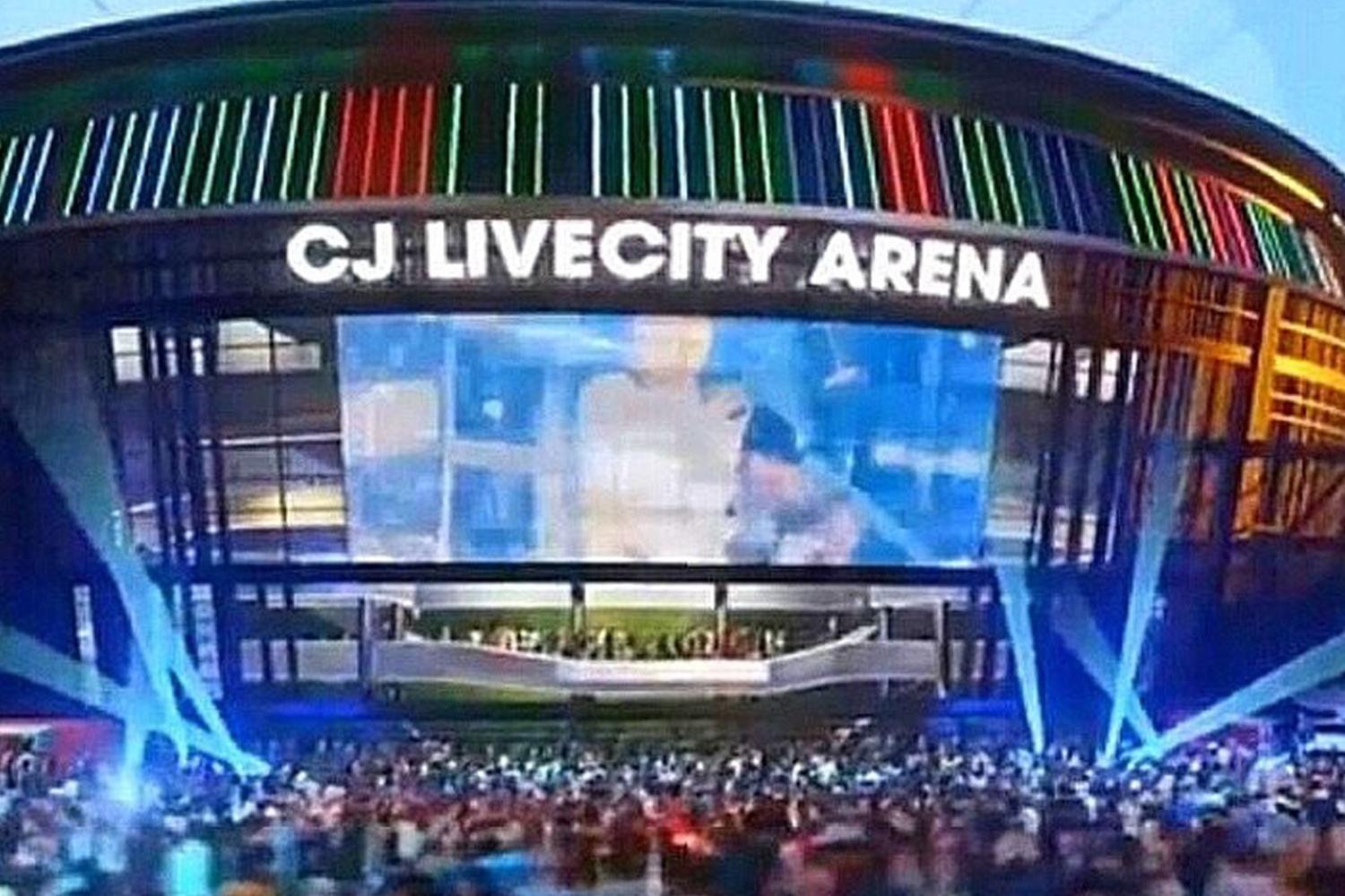 擬建的CJ LiveCity Arena表演場地，體現出現代化和動感的建築設計