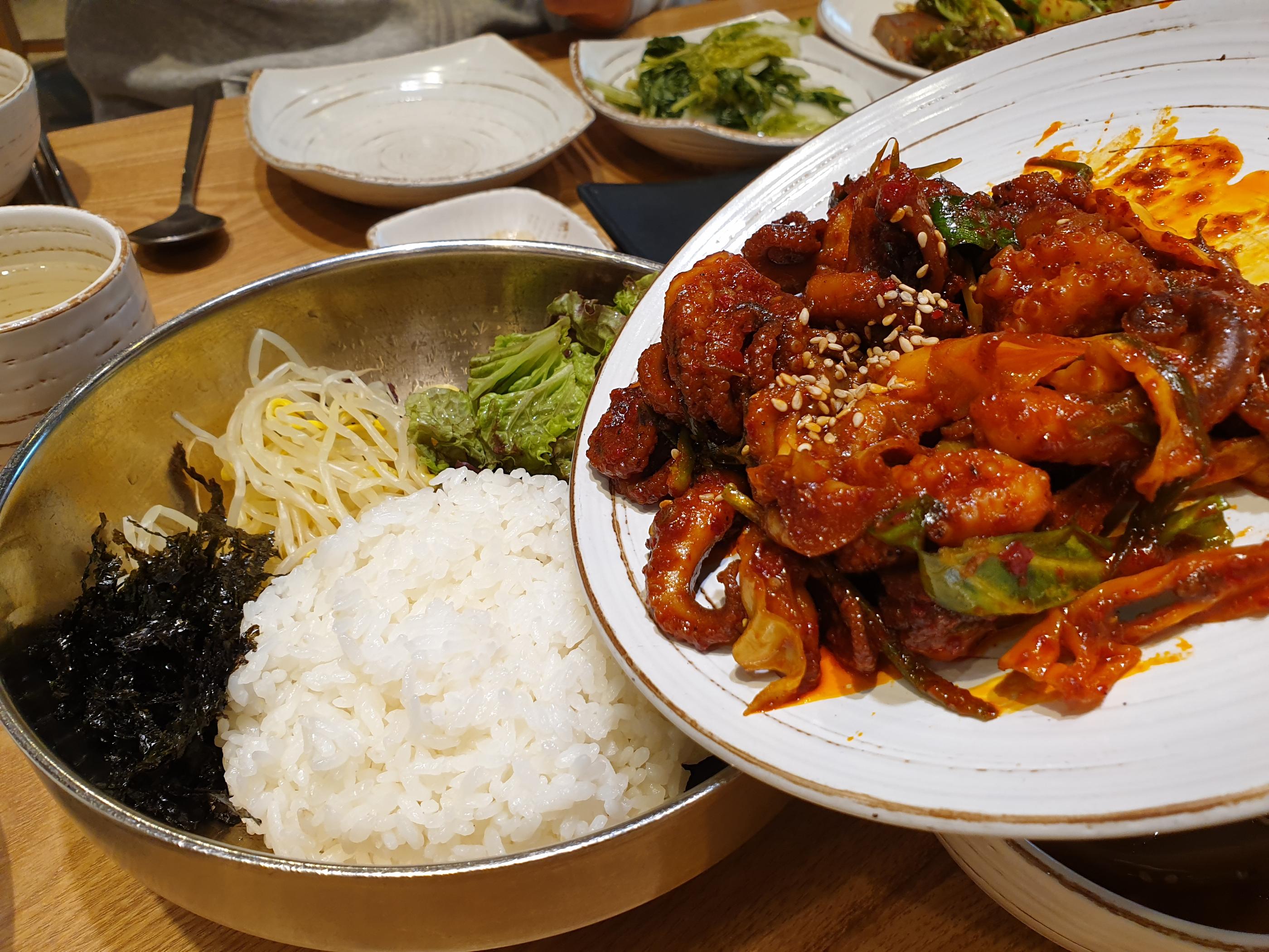 Octopus served at Squirrel Town Mukjip