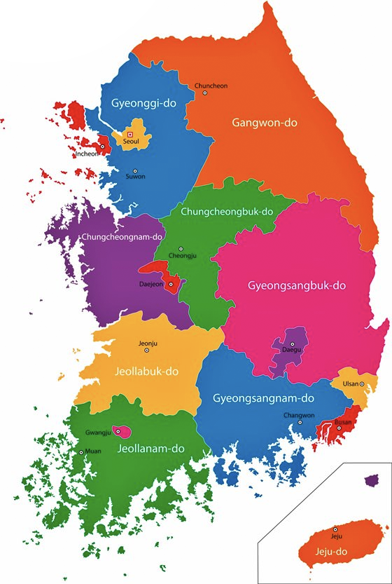 provinces of korea