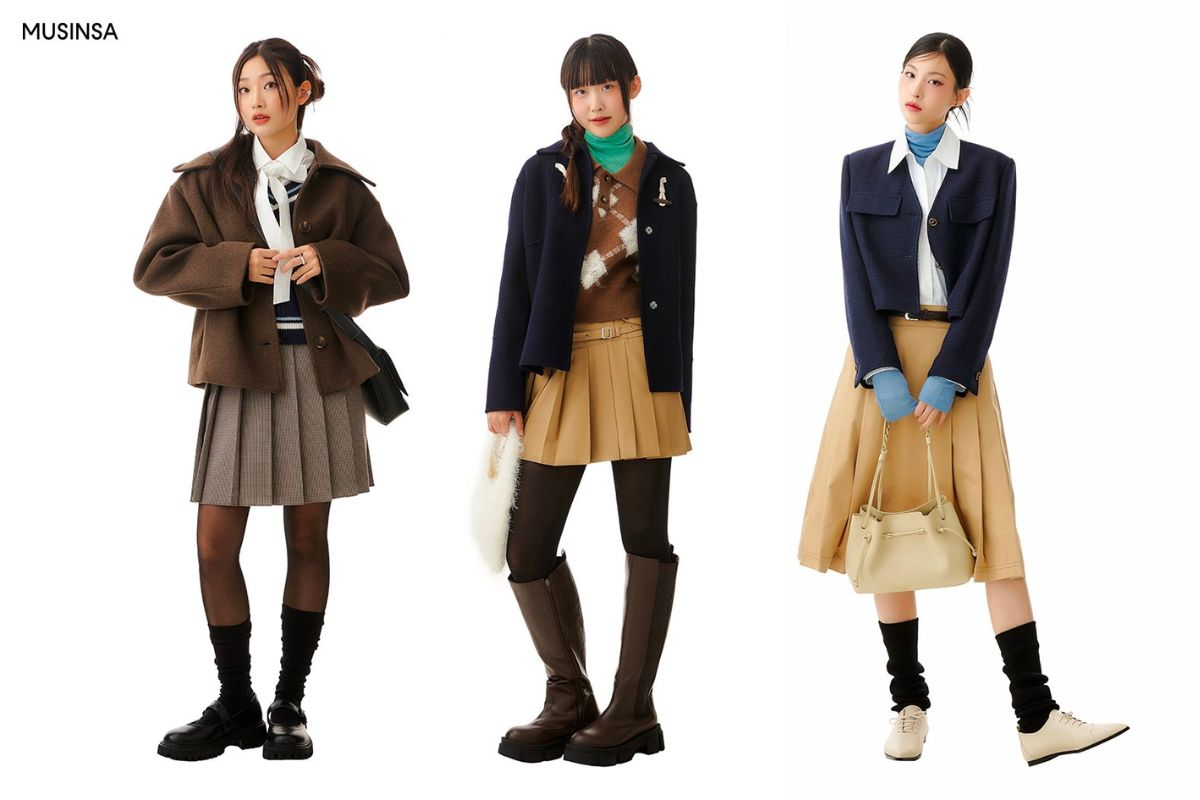 韓國流行 百褶裙