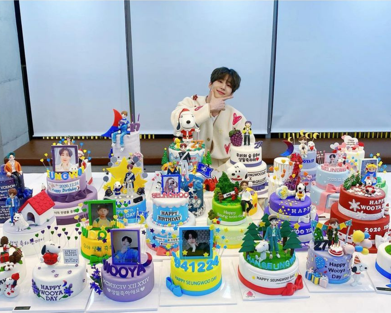 プレゼント、センイルケーキ、誕生日ケーキ、レタリングケーキ、韓国ケーキ