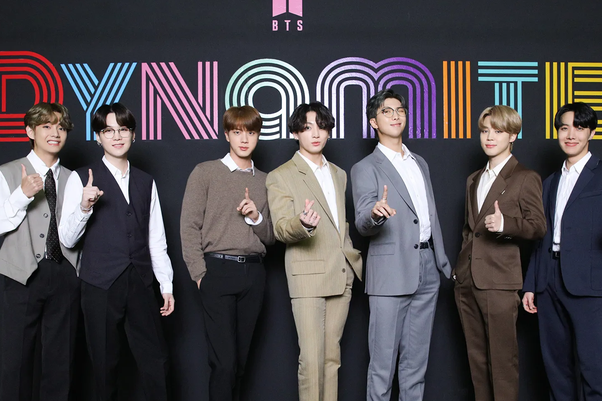 Big Hit Entertainment旗下的BTS在2020年以专辑销量领跑音乐市场。