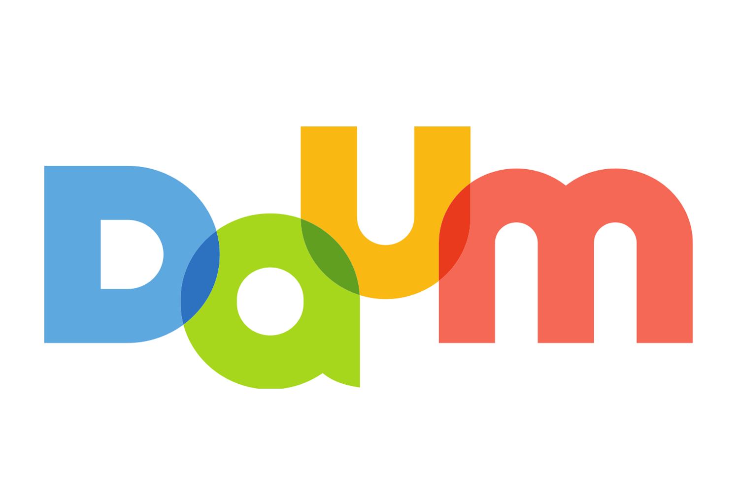 Daum應用程式的五色字母標誌，是韓國人常用的另一個搜索引擎，位於長時間使用榜單中。