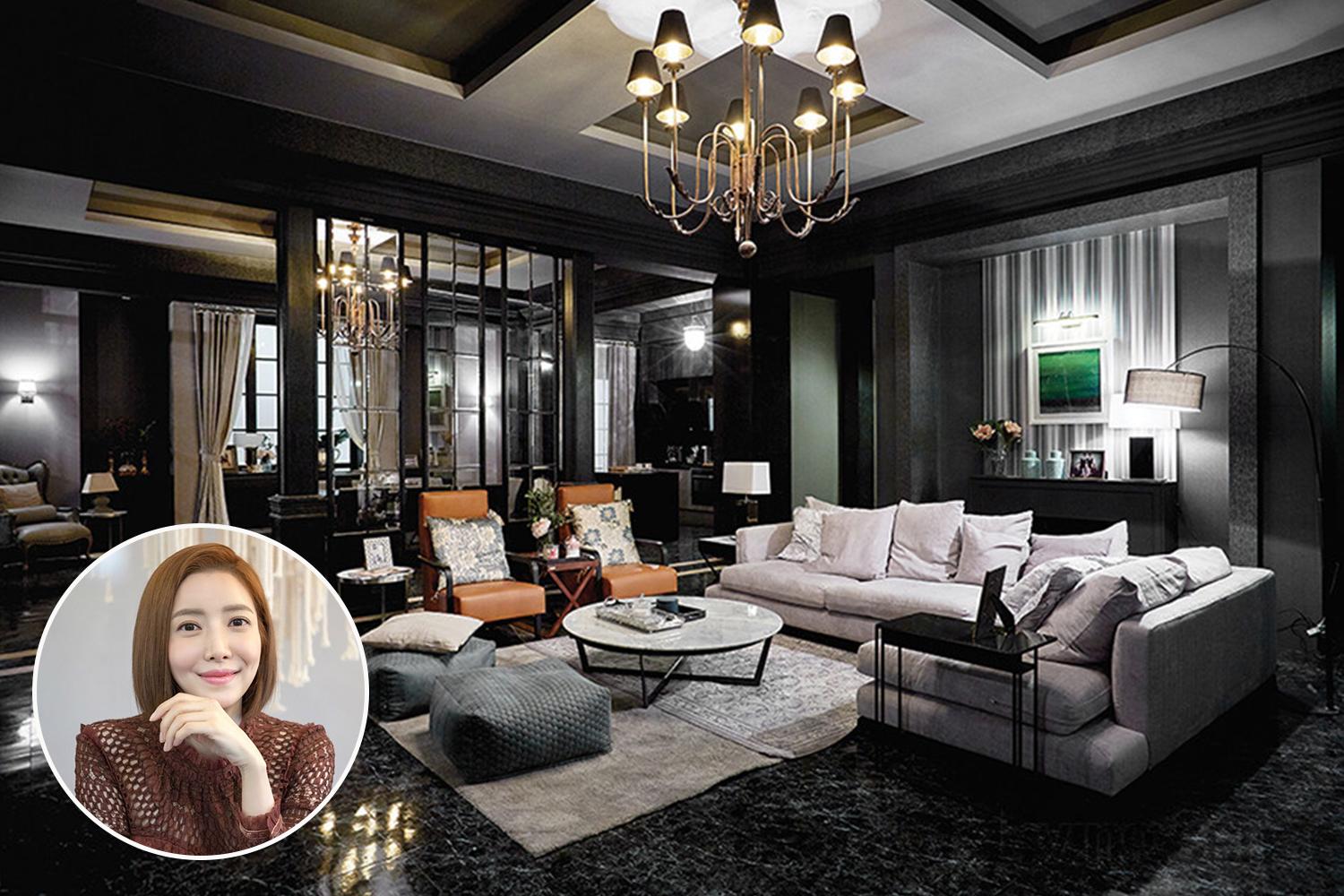 dark and cold house with metal interior designed by a dark male character in sky castle