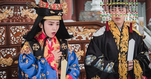 Kim So-Young or Queen Cheorin as her wedding ceremony with King Cheoljong, korean traditional wedding ceremony in Joseon dynasty between royalty