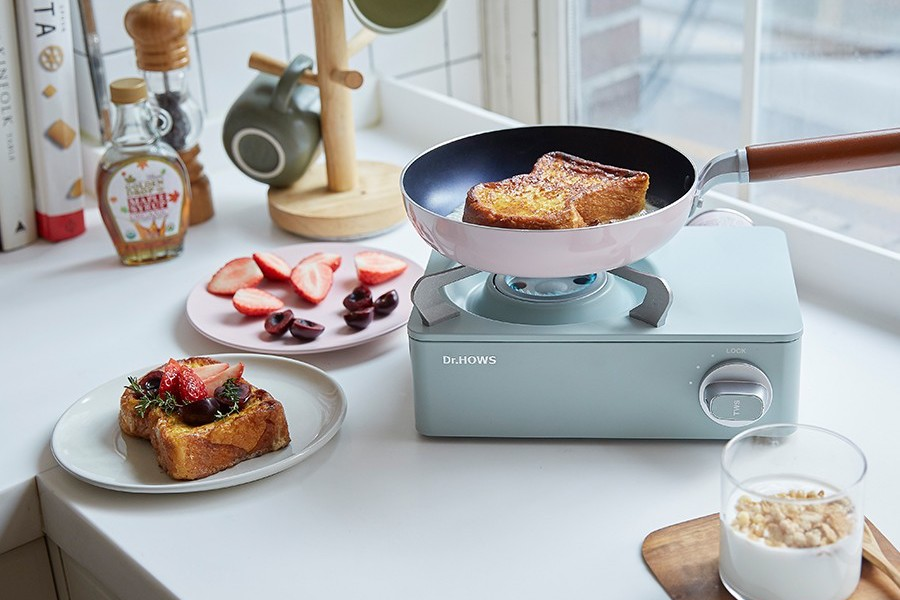 Dr. Hows迷你瓦斯爐，美化廚房空間的夢幻色系裝飾。
