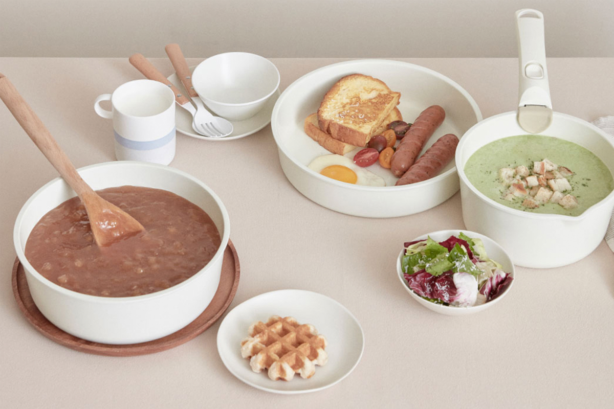 Modori廚具的時尚設計，將鍋蓋轉換為碗盤的獨特功能。