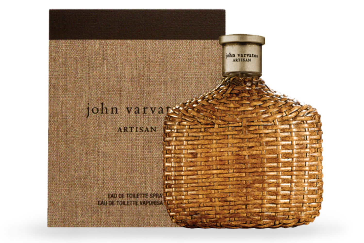 John Varvatos Artisan 香水，著名的竹藤包裹設計瓶子，香水散發清爽的柑桔和木質香調，適合全年使用，受到韓國男性好評。