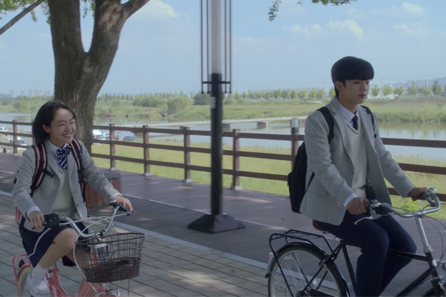 a love so beautiful korean drama on netflix where the two protagonists ride bikes together along the waters