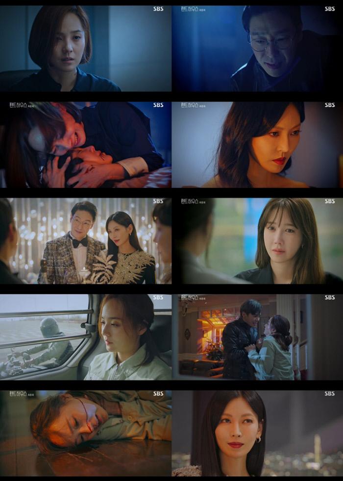 韓国ドラマ『ペントハウス』の印象的なシーンを集めた画像コラージュ。特徴的でスリリングなシーンが多数含まれた、視聴者を惹きつける要素満載の一幕を追求。