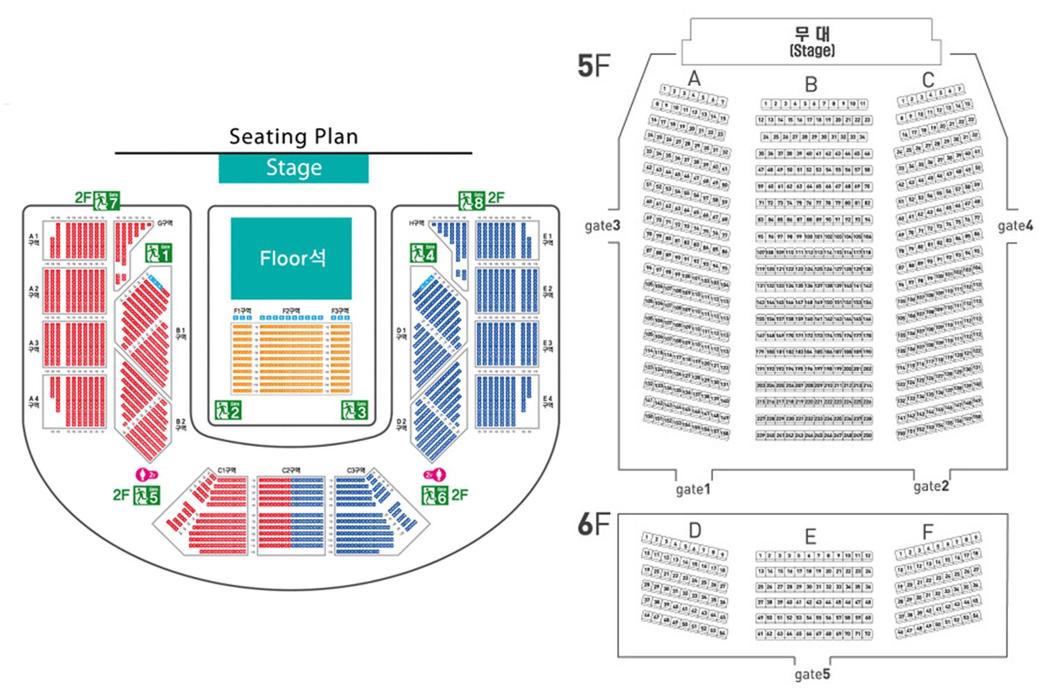 concert venue seating floor plan