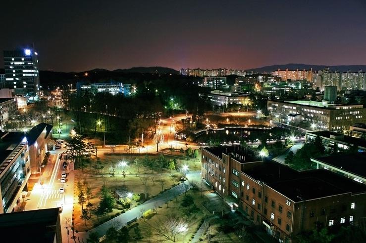 nowon-gu in seoul city scape at night