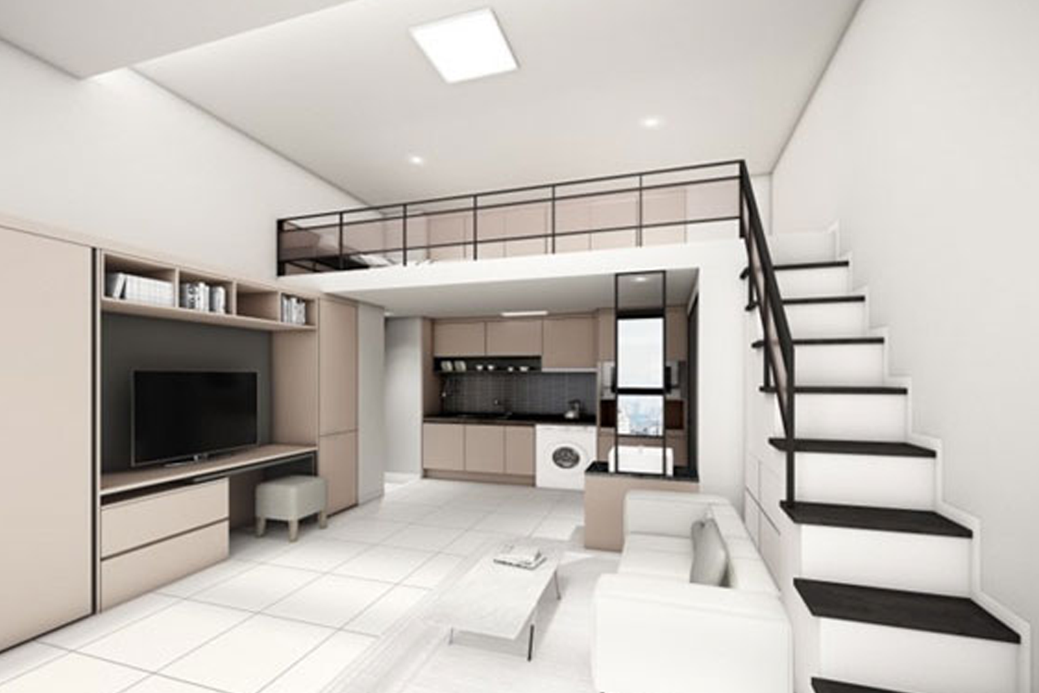 韓國現代化的住宅與辦公混合空間，展示近期房屋設計趨勢。