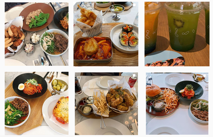 SMTOWN & CAFE中藝人推薦的特別菜單展示